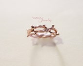 ROSE GOLD RING. Thorn Vine Ring Thorn Crown Rose
