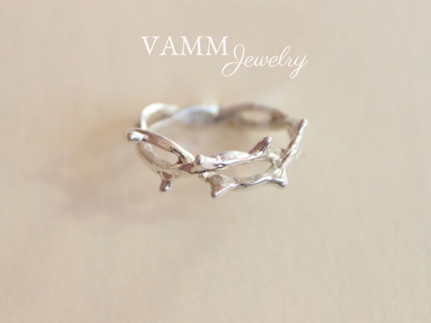 Vine Ring, Vine Crown Ring, Thorn Vine Ring White Gold Plated. - Etsy
