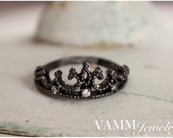 Atouch 925 Sterling Silver Cubic Zirconia Princess Crown Tiara Wedding ...