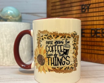 Listo para enviar / Taza de café de cerámica de sublimación personalizada / Envío gratis