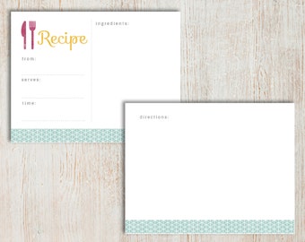 Printable Recipe Card