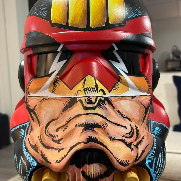 Judge Dredd Custom Painted Stormtrooper Helmet / Stormtrooper Helmet / Judge Dredd Helmet / Judge Dredd Cosplay / Stormtrooper Cosplay