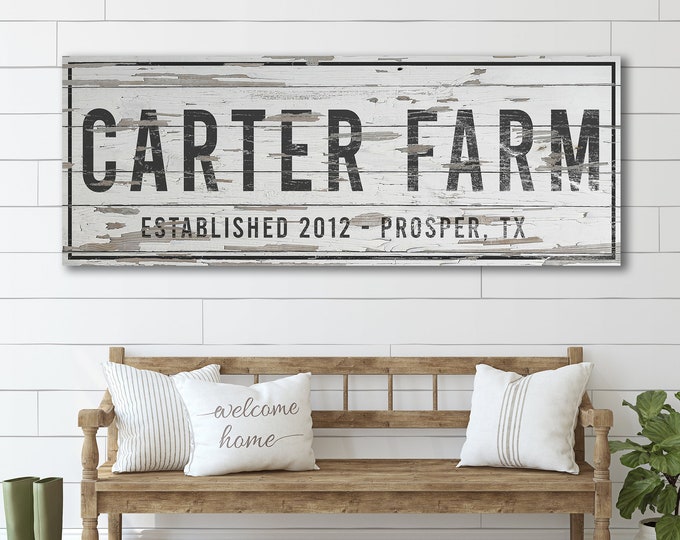 Personalized Farm Sign, Custom Wedding Gift, Housewarming Gift, Custom ...