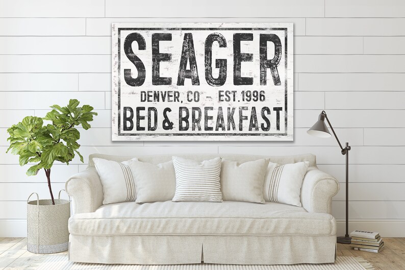 Personalized Bed and Breakfast Sign Custom Farmhouse Sign - Etsy
