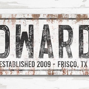 Last Name Sign, Ranch Sign, Farmhouse Sign, Custom Name Sign, Family ...