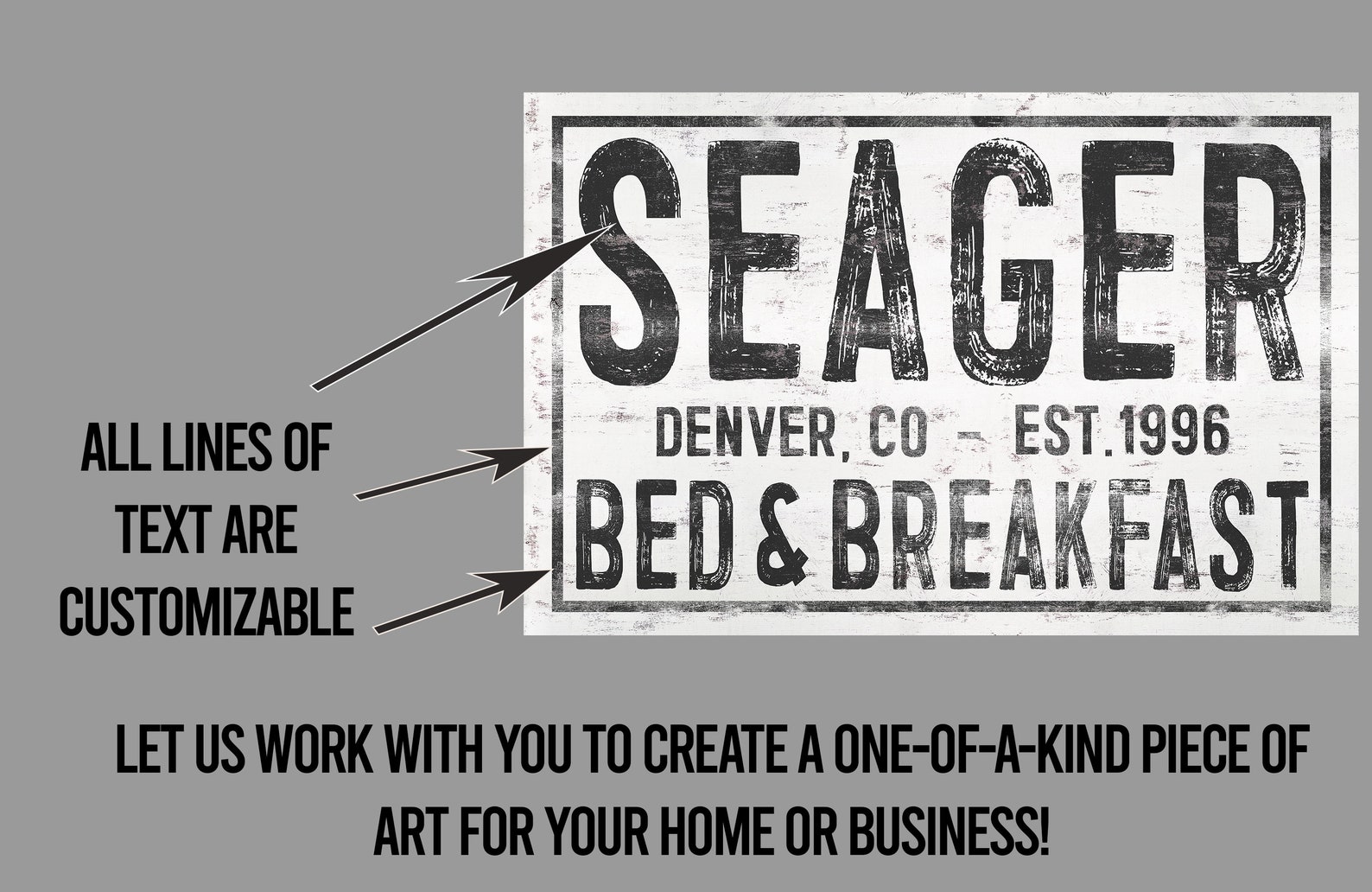 Personalized Bed and Breakfast Sign Custom Farmhouse Sign - Etsy