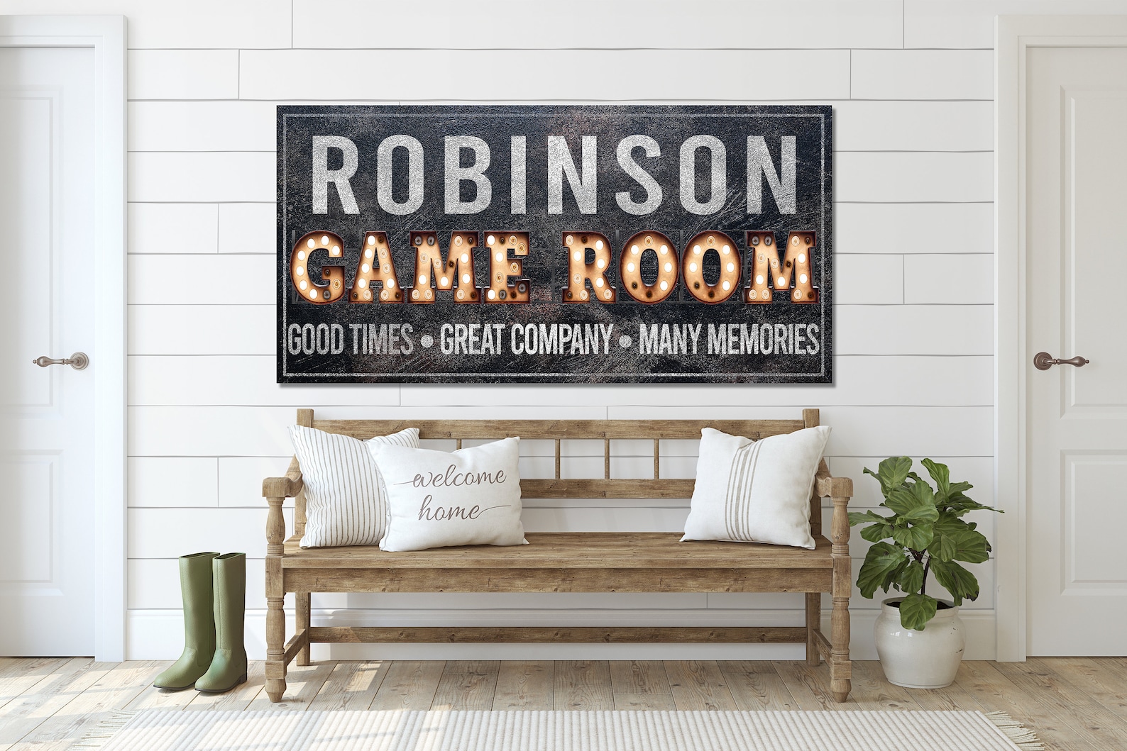 Custom Game Room Sign Arcade Sign Custom Name Sign Family Etsy