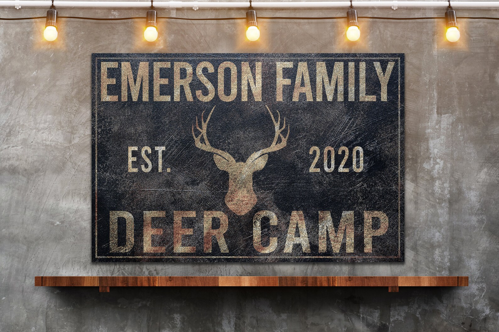 Deer Hunting Sign Hunting Lodge Farmhouse Sign Custom Etsy