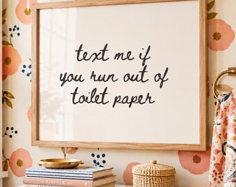 Divertida lámina para imprimir sobre papel higiénico, decoración para el baño (descarga digital)
