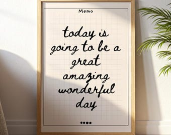 Positive Affirmation Print: Minimalist Typography Wall Art (Digital Download