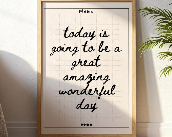 Positive Affirmation Print: Minimalist Typography Wall Art (Digital Download