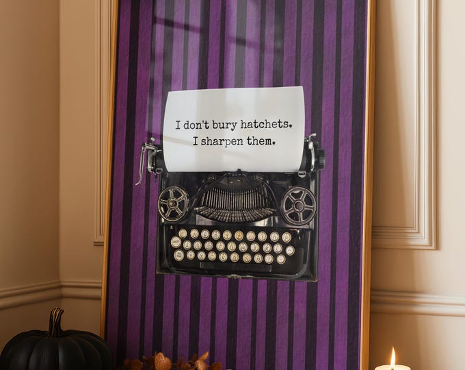Wednesday Addams Art Print: Dark Humor Gothic Decor (Digital Download