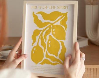 Fruit of the Spirit Print, Galatians 5:22-25, Christian Home Decor (Digital Download)