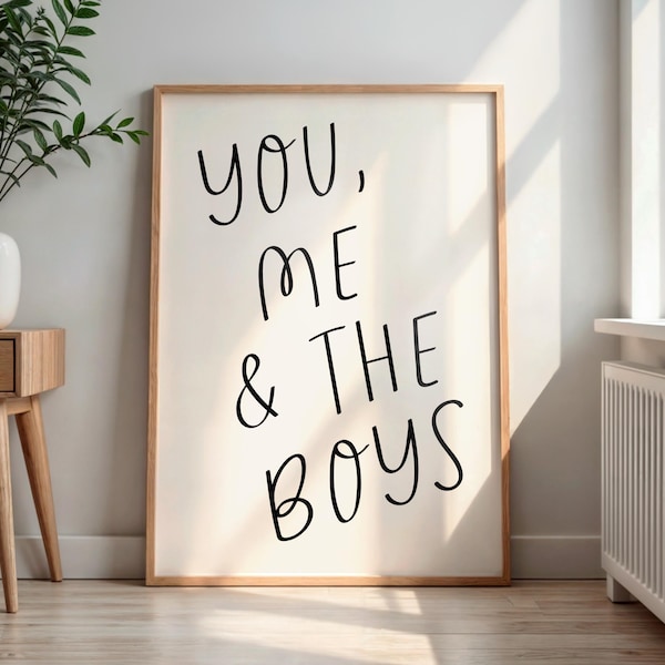 Decorazione murale per la mamma di un bambino: stampa minimalista con citazione sulla famiglia (download digitale)