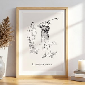 Par for the Course Print Vintage Golf Wall Art Retro Sport Poster Old Money Style Decor Preppy Dorm Quote Print Digital Download 1 Print
