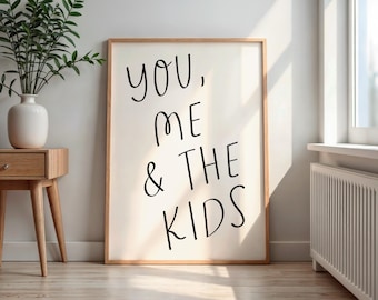 Family Quote Print: Minimalist Typography, Neutral Nursery Decor (Digital Download)
