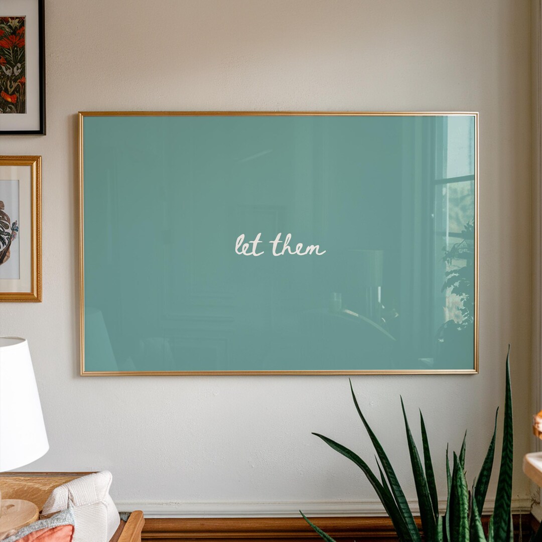 Let Them Quote Print, Teal Minimalist Wall Art (digital Download) - Etsy