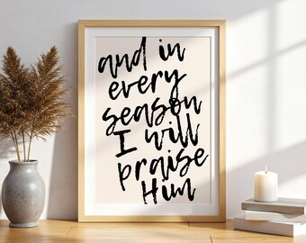 Christian Scripture Print: Minimalist Bible Verse Typography (Digital Download