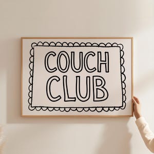 The Couch Club Print: Minimalist Scallop Quote Art (Digital Download)