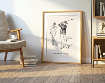 Vintage Golf Print: Retro Sport Art, Old Money Style (Digital Download