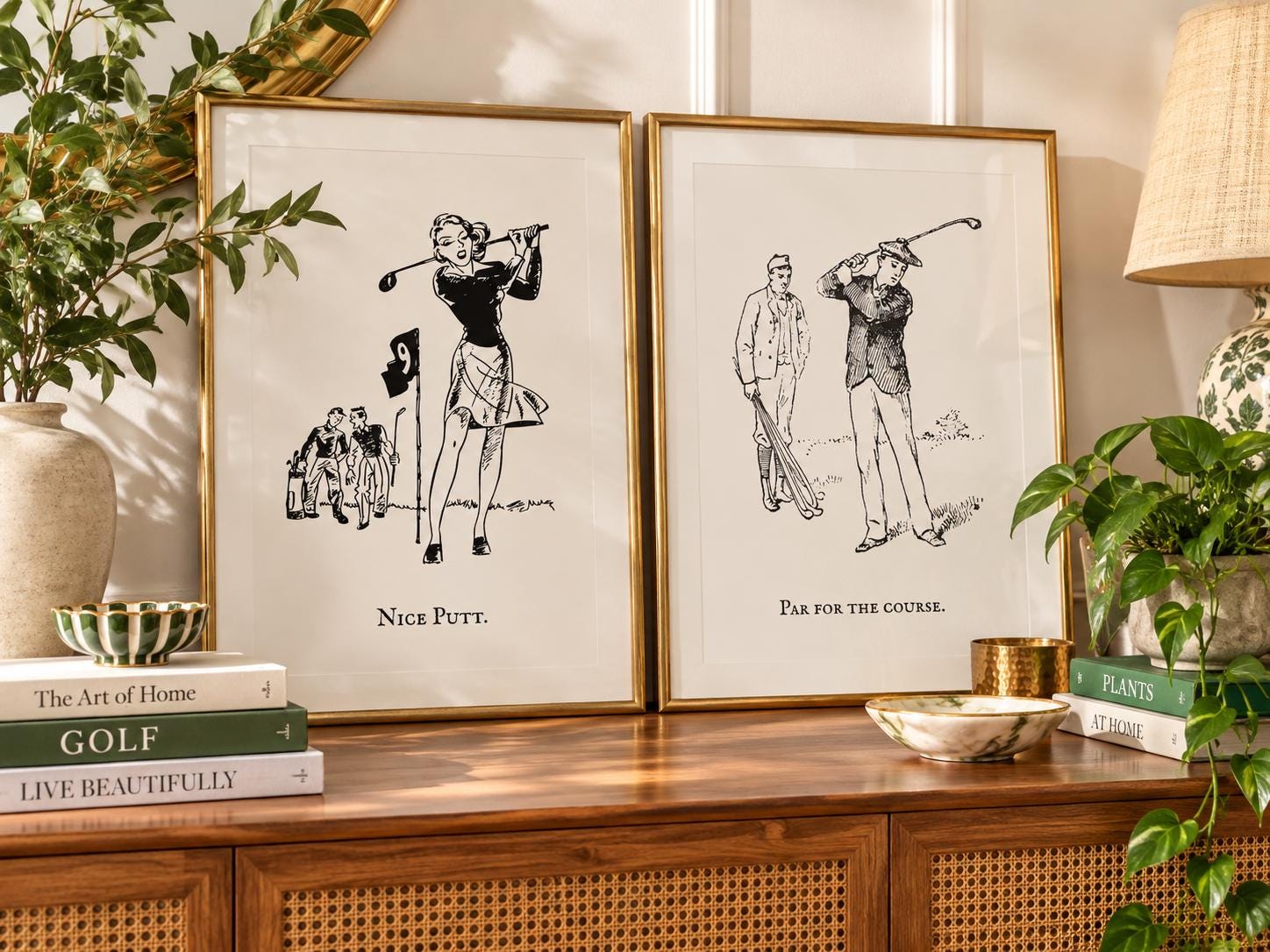 Putt 　絵画２点 Nice Putt Golf Print - Etsy