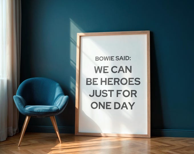 Retro Rock Lyric Print: 70s Glam Music Poster (Digital Download)