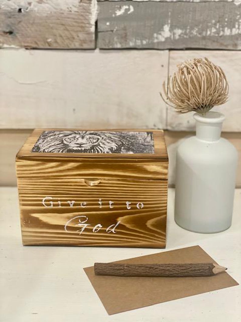Handmade Prayer Box - Faith Inspired Keepsake Box With Cards for Daily ...