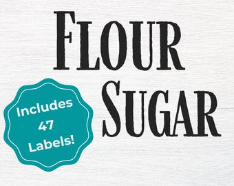 Pantry Labels SVG - Baking Labels SVG - Pantry Labels SVG Bundle - Farmhouse Kitchen Labels - Pantry Organization Labels - Printable Labels