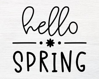 Hallo Frühling SVG - Hallo Frühling Zeichen - Frühling SVG - Willkommen Frühling SVG - Ostern SVG - Blume SVG - Frühling Clipart - Frühlingsblume Png
