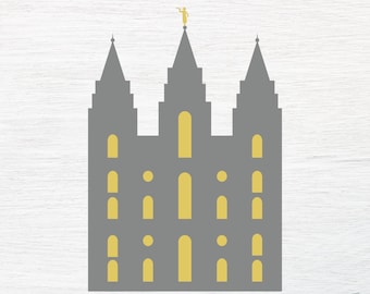 LDS Temple SVG - Utah LDS Temple - Salt lake Temple Svg - Temple Digital Download - Salt Lake City - Lds Temple Cut File - Mormon Temple