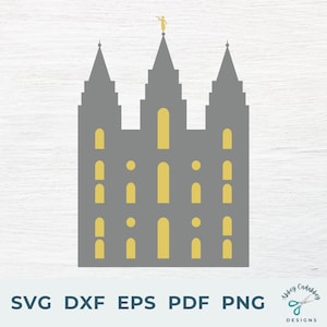 LDS Temple SVG - Utah LDS Temple - Salt lake Temple Svg - Temple Digital Download - Salt Lake City - Lds Temple Cut File - Mormon Temple