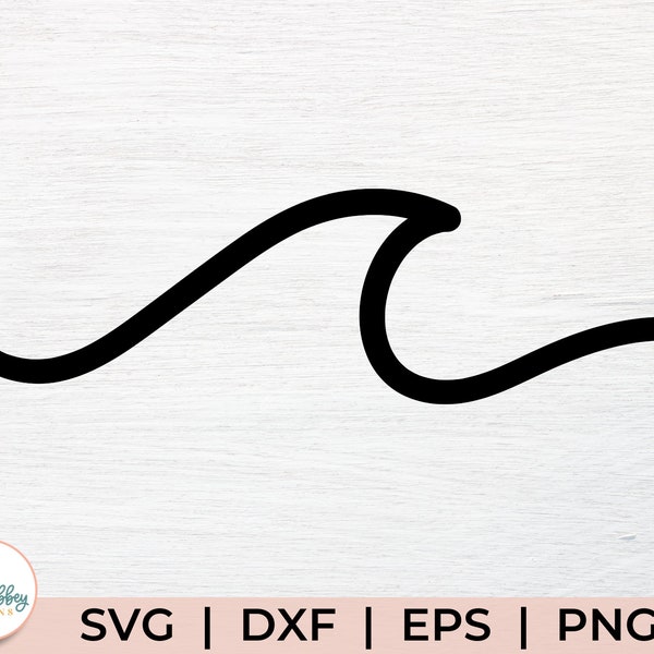 Wave SVG - Ocean Wave SVG - Ocean SVG - Single Wave Svg - Lake Svg - Beach Svg - Summer Svg - Water Svg - Wave Clipart - Cricut Cut File