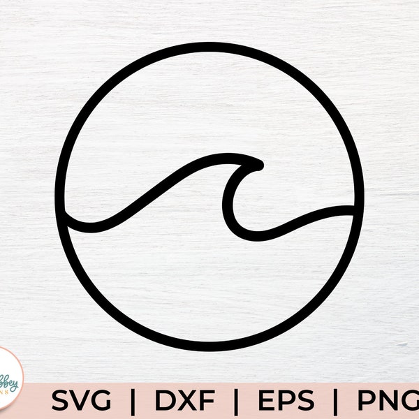 Welle SVG - Kreis Welle SVG - Ozean Welle SVG - Ozean svg - See svg - Strand svg - Sommer svg - Wasser svg - svg Clipart - Cricut geschnitten Datei