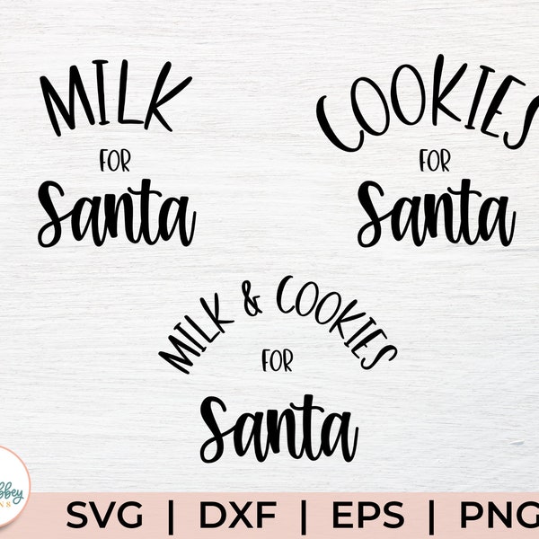 Cookies for Santa SVG, Milk for Santa SVG, DIY Cookie Tray, Santa Tray Svg, Santa Cookie Plate, Christmas Cookie Tray Svg, Dxf, Eps, Png