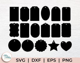 Tag SVG - Gift Tag SVG - Gift Tag Template - Blank Tags SVG - Svg Tags - Gift Tag Shapes Svg - Gift Tag Svg Bundle - Printable Gift Tag