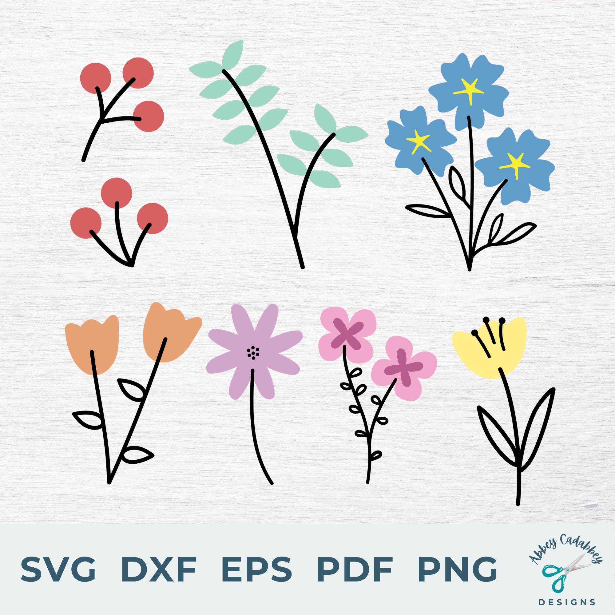 Flower Svg Flower Svg Bundle Simple Flower Svg For Cricut | The Best ...