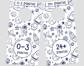 Nursery Closet Dividers, Baby Closet Organizer, Space nursery decor, outer space baby nursery, astronaut baby nursery, rocket baby nursery