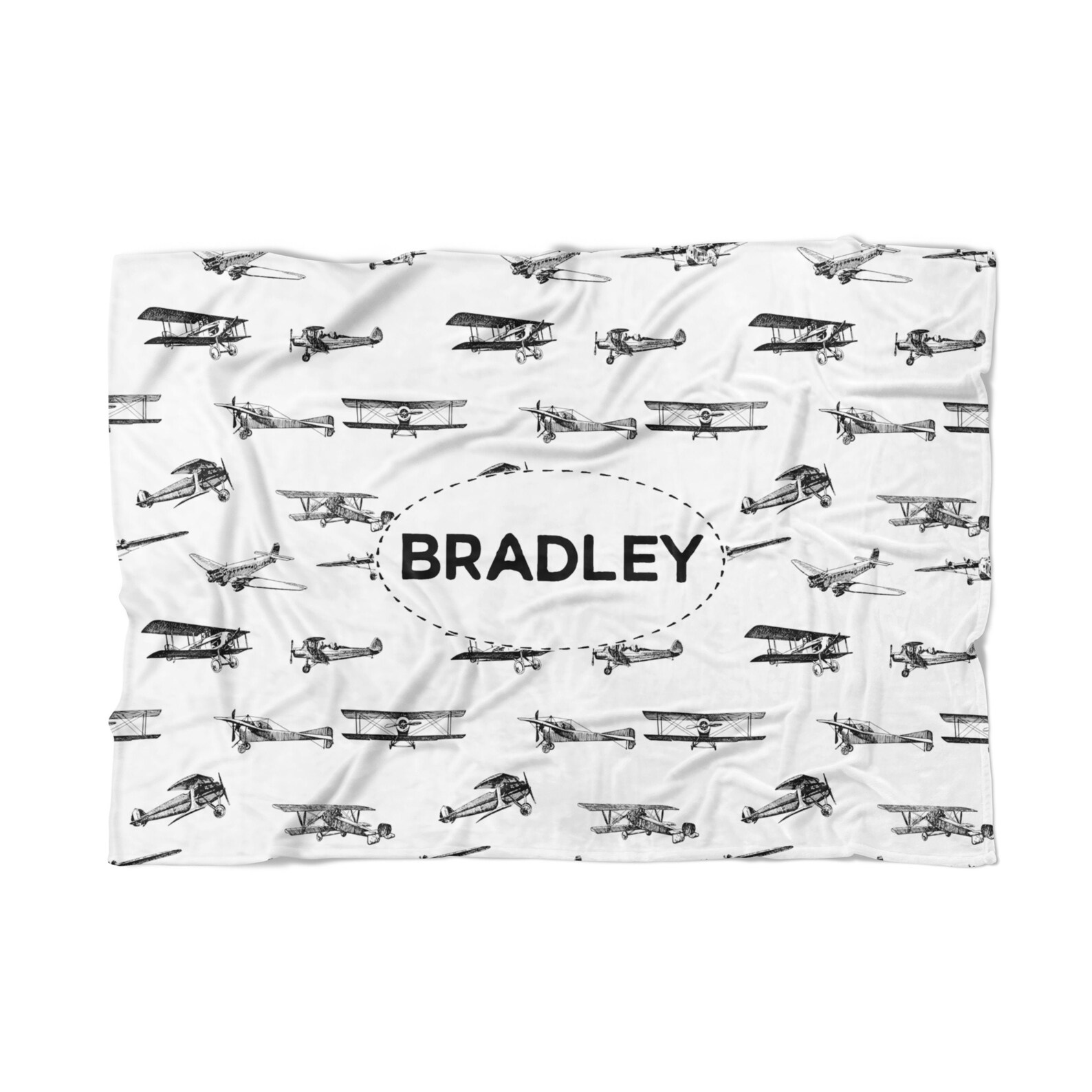 Vintage Airplane Baby Blanket Milestone Baby Blanket Etsy