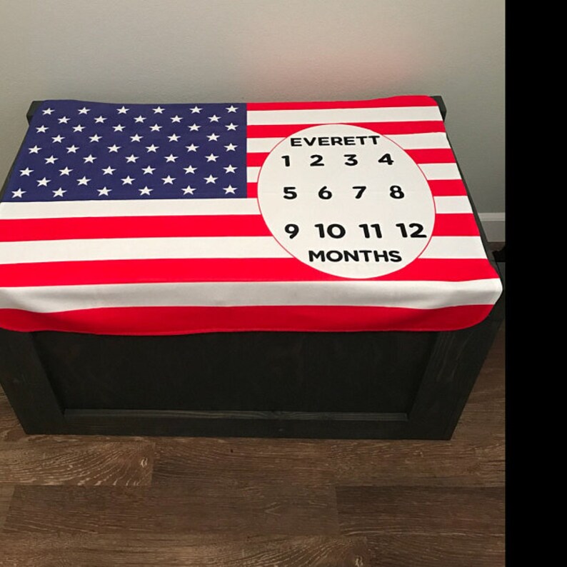 Personalized Monthly Milestone Blanket Growth Marker Baby Etsy
