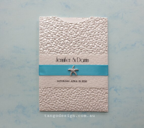 BEACH wedding Invitation. Wedding Invitations beach elegant cards. Starfish invitation suite. Destination travel wedding Invites RSVP card. Il_570xn