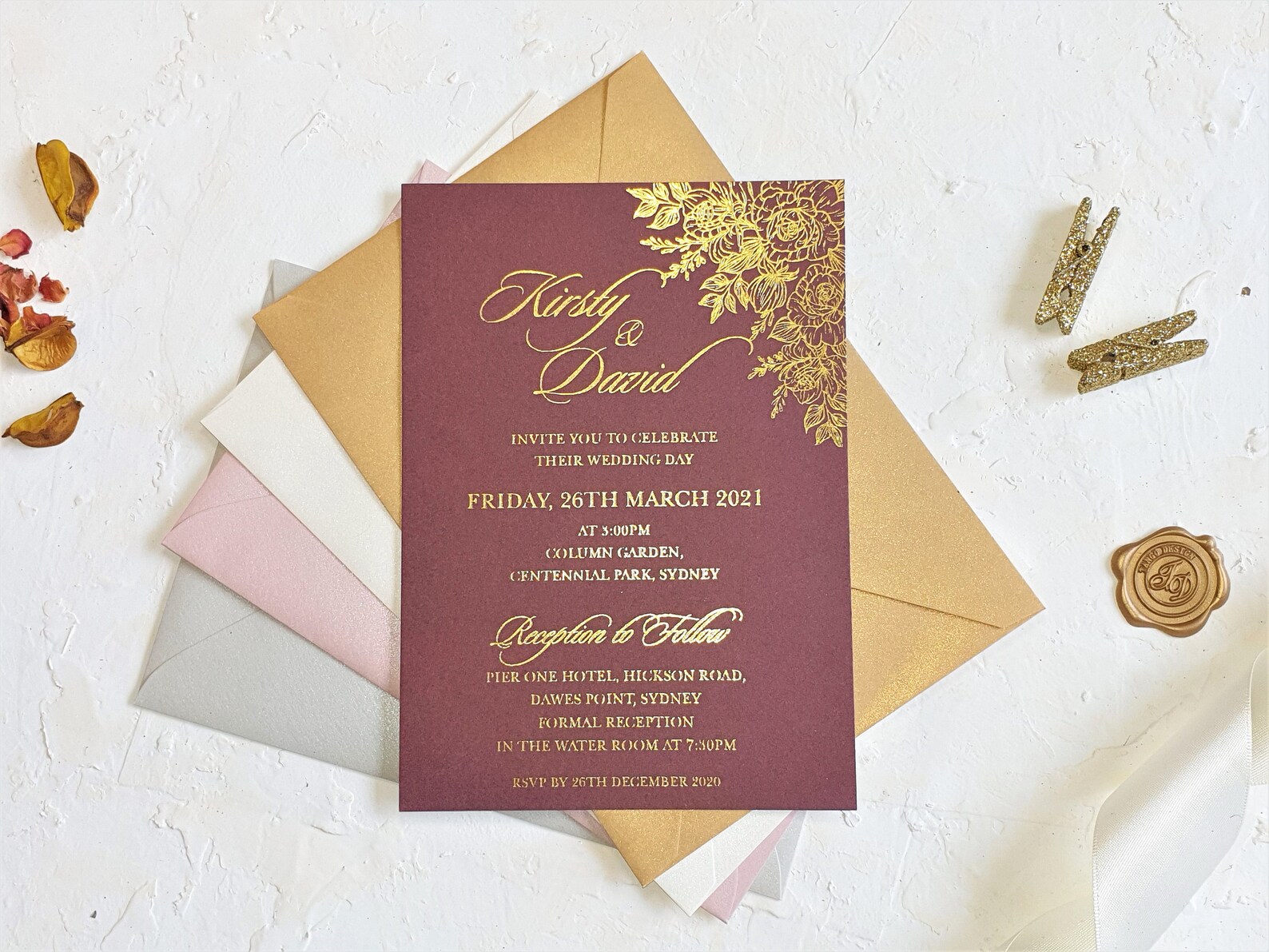 Vellum Gold Foil Wedding Invitation Rose Gold Clear Script Etsy Australia