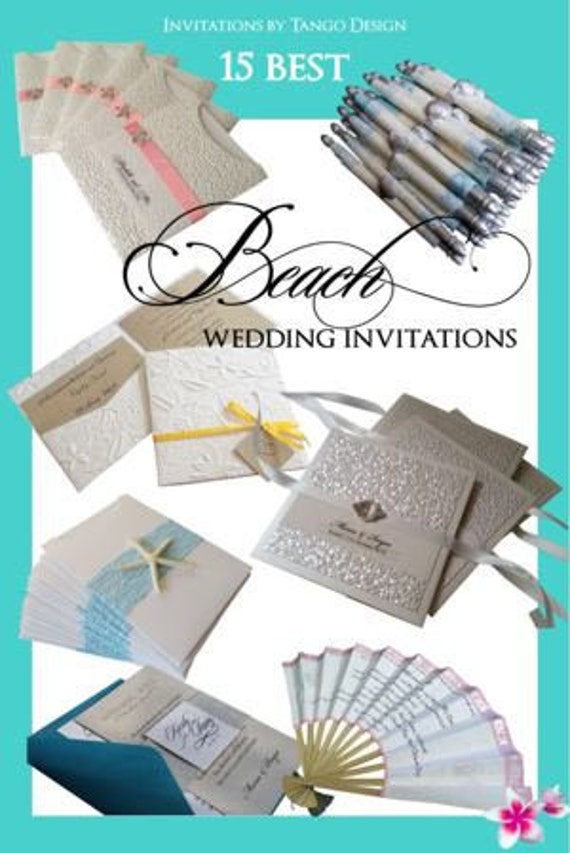 Beach Wedding Invitations Elegant Party Destination Tropical Invites Pocketfold Laser Cut Invitation Samples Business Birthdaycard