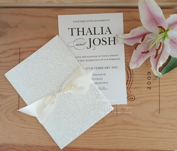 Wedding Invitations Elegant Classic, card & envelopes. Design the perfect personalized invitation suite. Glamour chic invites for your party Il_570xn