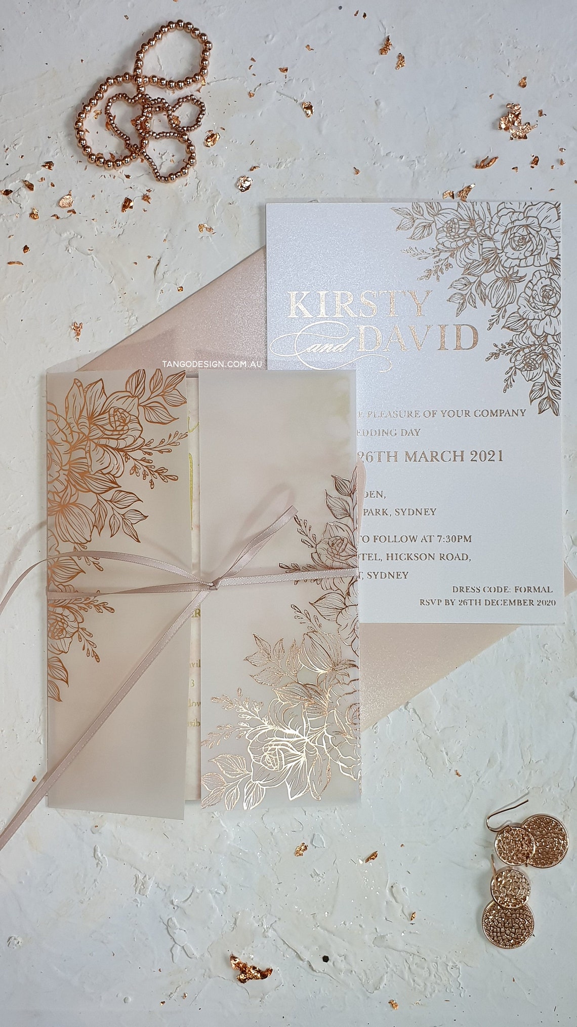 Vellum Wrap Wedding Invitation. Vellum Jacket Invites. Etsy