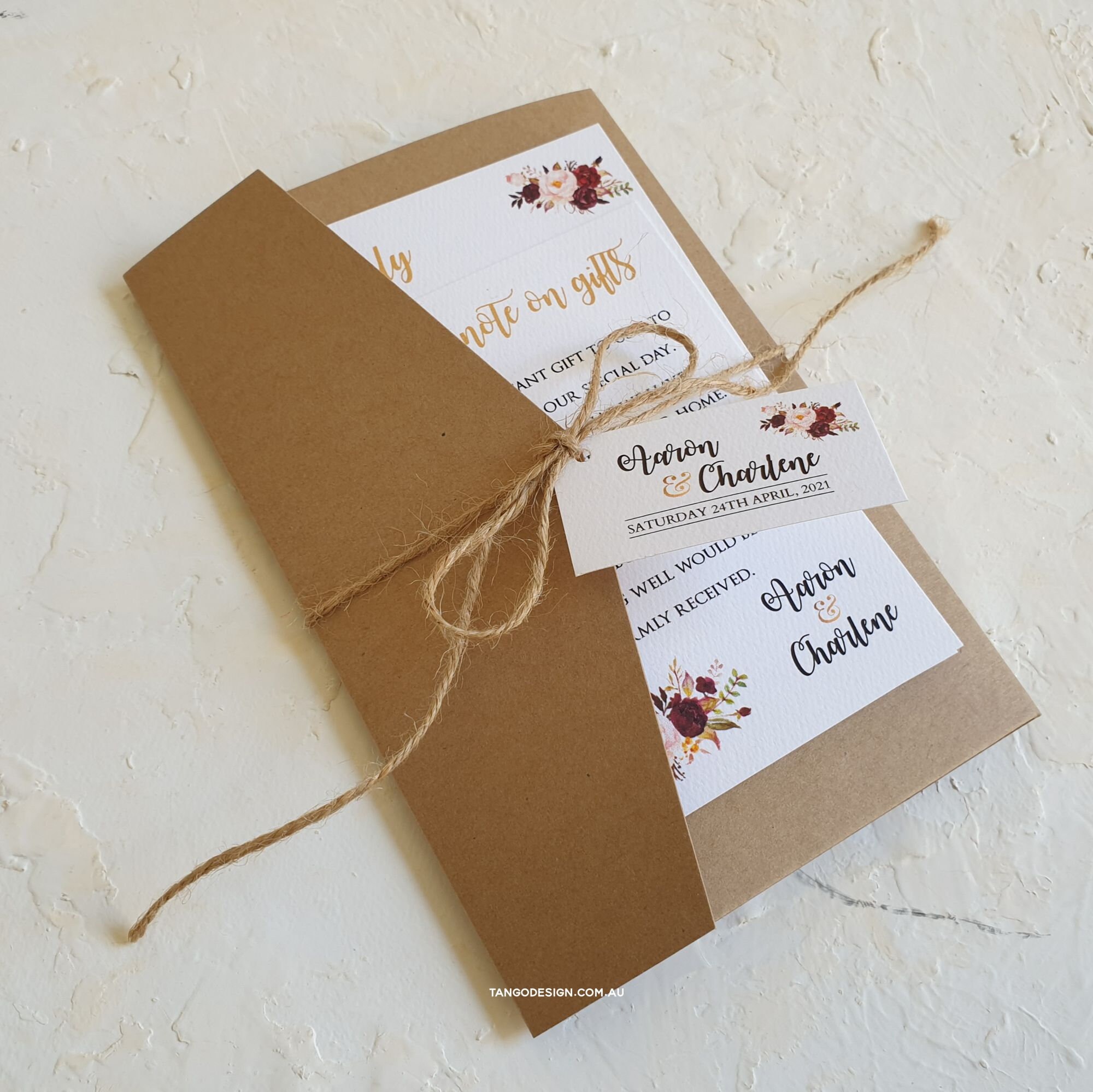 RUSTIC Wedding Invitations. Boho Country Wedding Invitation. Etsy