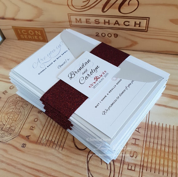 Burgundy wedding Invitations set. Marsala Merlot Invitation kit. Maroon Invite Suite + Rsvp card. bridal, wine rehearsal dinner fall Autumn Il_570xn