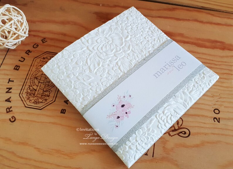 Pocketfold Wedding Invitations Boho Floral Pocket Fold Etsy