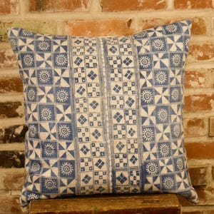 Batik Hemp Pillow (cover) Indigo batik handmade Hmong pillow (cover)