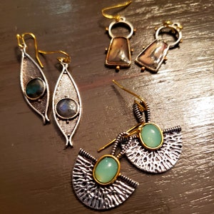 Two Tone Dangle Earrings