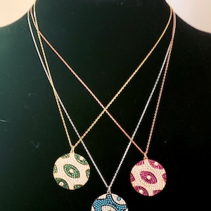 Evil Eye Abstract choker necklace
